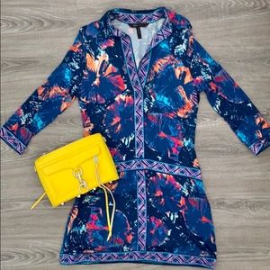 ❤️ BCBG Print Long Sleeve Mini Dress NWOT
